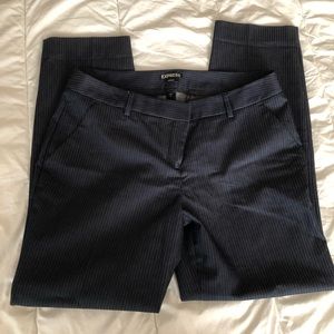 Express Pin-striped Navy Dress Pants